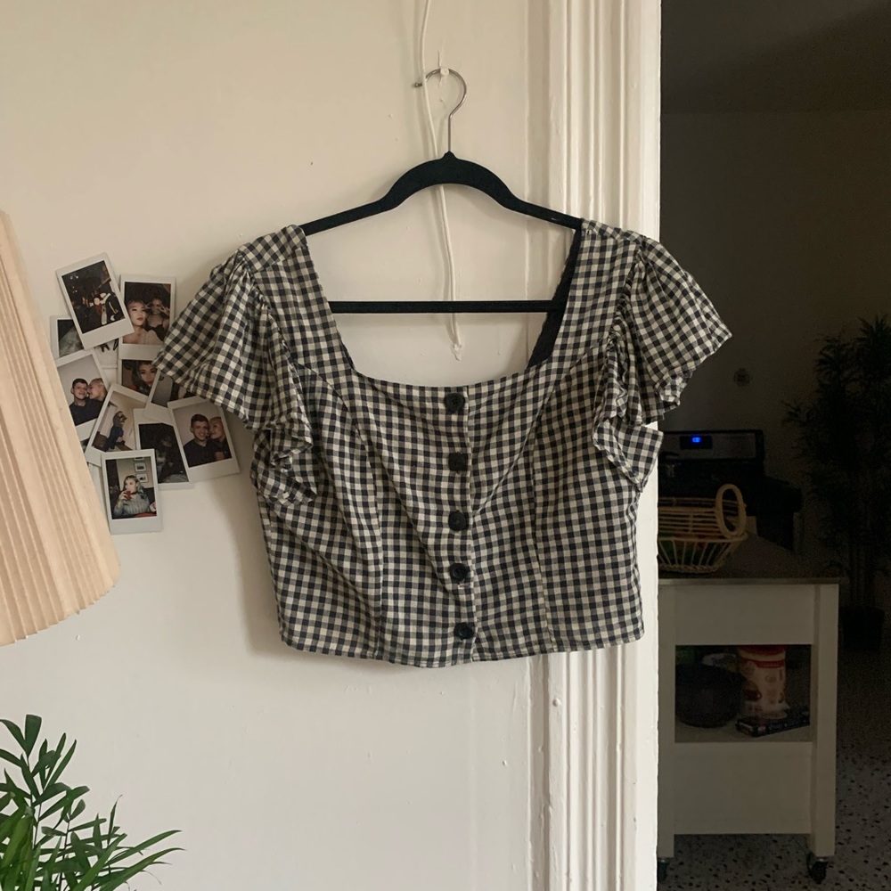 Urban Outfitters Crop Plaid Top